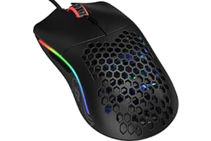 Glorious Gaming Model O Mouse da gaming wired, superleggero 67 g, design a nido d'ape, RGB, sensore Pixart 3360, Omron Switches, ambidestro - Nero opaco
