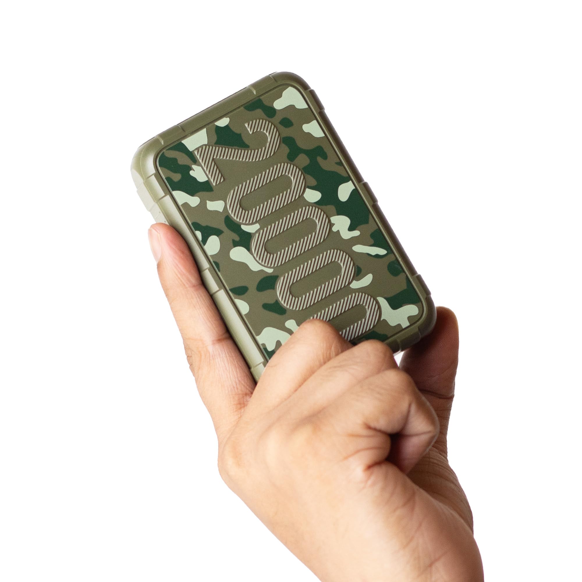 Ambrane 20000mAh Power Bank, Rugged & Compact, 22.5W Fast Charging, Dual USB & Type-C Output, PD & Quick Charge, Travel-Friendly Compatible with iPhone, Samsung, Android (Force 20K, Dark Green)