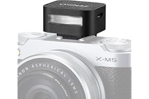 ZENIKO ZΕΝΙΚΟ ZF04 On-Camera-Blitz, Fotoblitz mit 2 Leistungsstufen, Typ-C-Aufladung, universelle Blitzschuhhalterung, 372 Blitze mit voller Leistung für Kameras