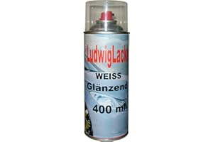 ‎LUDWIGLACKE Ludwiglacke Weiß glänzend 1 Spraydose Autolack glänzend Farbton 400ml