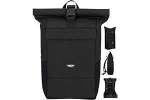 LARKSON Backpack for Men and Women - No 4 - Rolltop Backpack with Laptop Compartment University, Work & Bicycle - Large Travel Backpack - Water-Repellent
