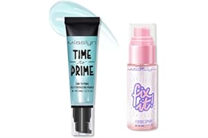 Misslyn Set Primer per Viso Fondotinta Crema Base Idratante e Spray Fissante per il Trucco Fissatore Illuminante