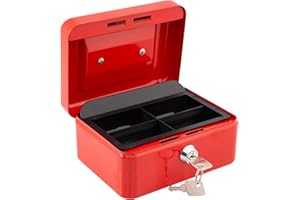 BURG-WÄCHTER Burg-Wachter CB01R Money 5015 6" Cash Box - Red