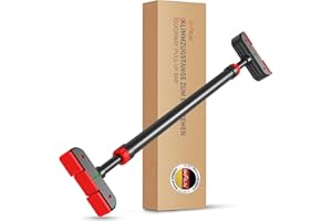DH FitLife Barra per trazioni, telaio della porta senza viti, Pull up bar Doorway per avvitare, per allenamento di forza, barra per porta 72-92 cm, Carico 200kg, con livella a bolla