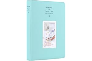 AMIMY Album photo 128 pochettes pour appareil photo instantané Fujifilm Instax Mini LiPlay 11 7s 8 8+ 9 25 26 50s 70 90, Polaroid Snap SnapTouch PIC-300 Z2300 Mint Zip (Menthe)