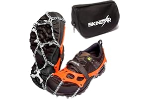 ‎SKINSTAR SkinStar Ice PRO Grödel Steigeisen Eisspikes,Schuhkrallen Spikes - Schuh-Ketten zum Wandern - Grödeln Eisspikes