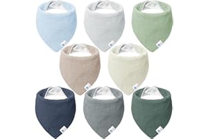 lulumoon Sabberlätzchen Baby Musselin Dreieckstuch Baby für Junge und Mädchen