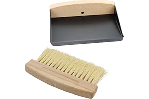 DNDGDLUA Juego de limpieza de escoba pequeña y recogedor, mini recogedor y escoba de mano, juego de cepillos portátiles para limpiar la mesa, el polvo, la suciedad (madera y metal)