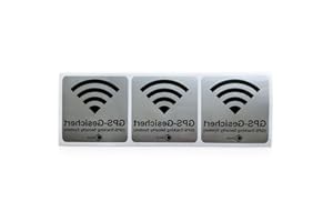 ISECUR Lot de 3 autocollants pour voiture - 6 x 6 cm, argent
