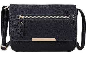 AOSSTA Small Women Crossbody Bag Shoulder Handbag Flap Satchel Messenger Cross Body Bag