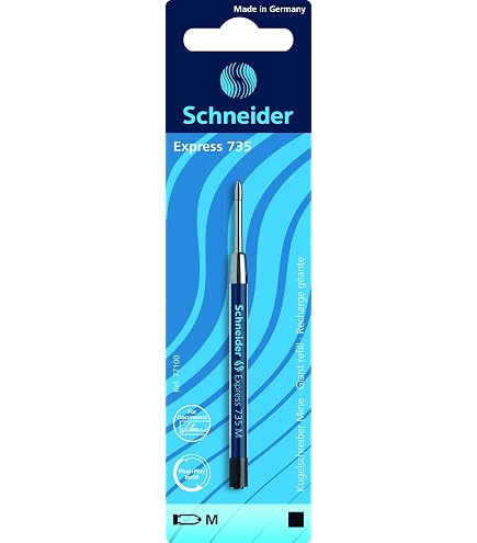 5 Schneider Kugelschreiberminen Express 735 – Schwarz, M-Strich, Dokumentenecht, Für Viele Schneider-Stifte