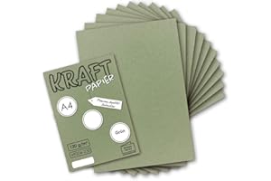 ‎NEUSER PAPIER 25 Blatt Vintage Kraftpapier in Grün DIN A4 120g grünes Recycling-Papier, komplett ökologischer Brief-Bogen - Briefpapier UmWelt by GUSTAV NEUSER