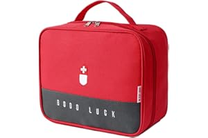 ‎UV STYLISH UV STYLISH Reiseapotheke Tasche,Medikamententasche Leer Erste Hilfe Tasche, Tragbar wasserdichte Medizin Aufbewahrungstasche, Medizinbox, Medikamenten Aufbewahrung für Home Office Reisen(Rot)
