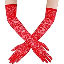 Lusofie 2 Paires Gants Blanc Courts En Elasthanne Pour Femme Tenues De Fête De Thé D'Opéra Pour Mariage Nuptial Années 1920 Années 50 Accessoires Mascarade Gants De Cosplay