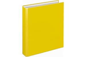 VELOFLEX 1153010 Basic Ring Binder, DIN A5, Pack of 1, Yellow, Filling Height 25 mm, Ring Binder with 4 Ring Mechanisms, Narrow Folder