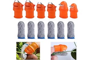 IMAGINE 12 Stück Gartenarbeit Silikon Daumenmesser Erntewerkzeug Finger Pflanze Obst Ernte Messer Separator Gartenwerkzeug