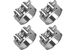 ilauke Juego de 4 Abrazaderas Metalicas, Ajustables Abrazaderas para Manguera 40-43 mm, de Acero Inoxidable 304 para Tuberías de Agua, Fontanería, Gas Doméstico y Aplicación Mecánica