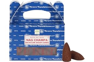 Satya Backflow Cones used for Aromatherapy, Spa, Yoga, Weddings, Reiki, Meditation, Healing by SAMASIA (Agarbatti)