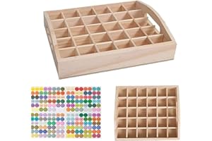 JasCherry Tabletttyp Ätherisches Öl Ständer Display Regal Halter Organisator aus Holz 30 Löcher - Mehrere Slots Gestell Speicher für Duftöle Öle, Nagellack, Stain und Lippenstift #3