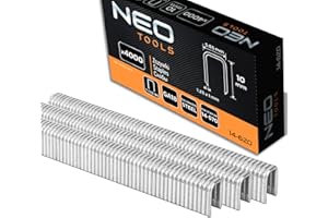 NEO TOOLS Verzinkte Heftklammern für Drucklufthefter (für NEO Modell 14-570), GA18, Typ 90 (4K), Länge 10-40 mm, 4000 Stück, aus Stahldraht, verzinkt, korrosionsbeständig (10 mm)