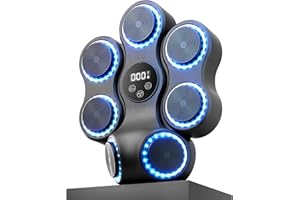 JKOKPMG Música Boxing Machine - 51 * 46cm Bluetooth Electrónico Montaje en Pared Equipo de Entrenamiento de Boxeo de 9 Modos con Música, Equipo de Boxeo Electrónico para Niños y Adultos