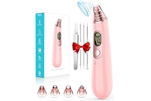 ANYFACE Blackhead Remover, Pore Cleaner, Pore Cleaner, Acne Remover, Device, Pimple Vacuum Cleaner, Blackhead Suction, 4 Interchangeable Suction Heads, Pore Vacuum Cleaner, Pimple Remover Set, Pink