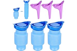VEGENA 6 Stück Schrumpfbares Urinal,Mini Urinal 750ml,Wiederverwendbares Notfall-Urinal,Töpfchen Urinflasche,Tragbare Mobile Toilette,Notfall Reisetoilette Mobiltoilette für Kinder,Erwachsene,Stau,Camping