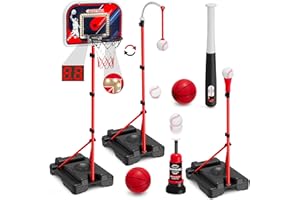 HYES Canestro da basket 4 in 1 per bambini
