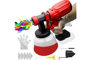PNTRIX 600W Cordless Paint Sprayer for Milwaukee M18 18V Battery(Without Battery), 1200ML 4-Nozzle HVLP Fence Paint Sprayer, Electric Spray Paint Gun for Painting House, Walls, Decks, Furniture, DIY