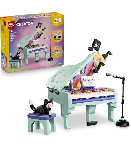 LEGO Creator 3'ü 1 Arada Müzikal Dekor Kedili Piyano 31392-9 Yaş