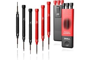 SHALL 6-delad precisionsskruvmejselsats med fodral, 12-storlekar magnetiska miniskruvmejslar, gör-det-själv-reparationsverkty