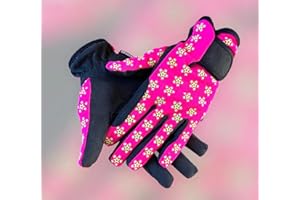EQUESTIFIED Youth Equestrian Gloves with STAR Design for Girls & Boys Children Gloves All Weather Outdoor Sports Gloves Horse Riding