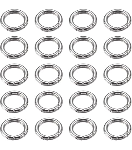 Set di 10 ganci a U in ottone massiccio per portachiavi, clip per cintura, portafogli (60 x 2,5 x 16
