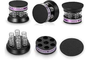 Tertullus 4 Pcs Spring Speaker Isolation Feet Turntable Feet For Hifi Devices Amplifier Turntable Dac Recorder Cd (Black)