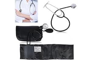 GBKDQQ Manuelles Blutdruckmessgerät: Blutdruckmessgerät Manuell Blutdruckmanschette Home Blut Druck Cuff Kit Blutdruckmanschette mit Stethoskop mit Reißverschluss-Etui