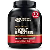 Optimum Nutrition Gold Standard 100% Whey Protein Powder, 5 lbs | Double Rich Chocolate, 73 Servings, 24g Protein, BCAA,Low S