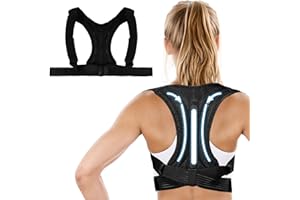 KEVIAN Correttore Posturale Spalle Schiena per Donne e Uomini, Fascia Posturale, Ajustable Raddrizzatore Della Parte Superiore Schiena Fornisce Sollievo dal Dolore a Collo (M)