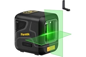 Fanttik D2 Niveau laser Autonivelant, Laser à Lignes Vert 30m, Batterie Rechargeable, Charge USB-C, Support Magnétique 360°, Mode Pulsation, IP54, pour Bricolage et Décoration -Noir (noir)