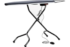 LELIT PA173 Claudia, asse da stiro con superficie riscaldata, funzione aspirante con controllo a pedale e punta affusolata