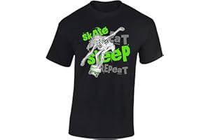 BADDERY Maglietta per Bambini : Skate or Die - Skateboard T-Shirt Idea Regalo Bambino Bambina Ragazzo Boy Kid-s - Pigiama Natale Compleanno Birthday Sport Outdoor Skater Skateboarding