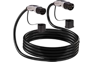 SCAME | Cavo Caricabatterie Auto Elettrica - Connessione Trifase Cavo Tipo 2 a Tipo 2 - 22 Kilowatt - 32 Ampere - Lunghezza 7,5 Metri