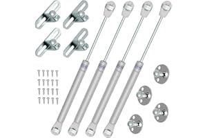ModernAlma® – Amortiguadores Muebles Cocina | Pistones Hidráulicos Puertas Abatibles | Resorte de Gas para Armarios y Puertas de Cocina | Kit x4 con Tornillos Incluidos (150N/15kg)