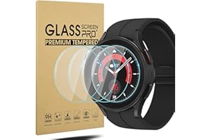 SUOMAN Diruite 4 Sztuki Ochraniacz Ekranu do Samsung Galaxy Watch 5 Pro 45mm,HD Szkło Hartowane Folia Ochronna do Samsung Galaxy Watch 5 Pro 45mm Smartwatchy[Anti-scratch,Bez Bąbelków]