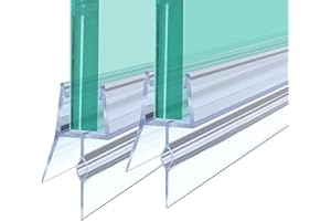 CHEERHOM Guarnizione Doccia Sottoporta, 2 x 1M Guarnizioni Doccia Porte in Vetro da 5-8 mm, Guarnizione Porta Doccia Verticale, Guarnizione per Box Doccia in PVC