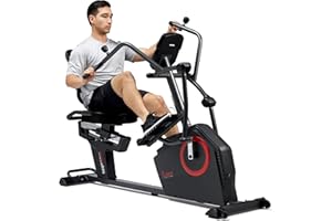 ‎SUNNY HEALTH & FITNESS Sunny Health & Fitness Elektromagnetisches Liege-Crosstrainer-Übungs-Ellipsenfahrrad mit Armtrainern, SunnyFit®-App-Konnektivität – SF-RBE4886SMART