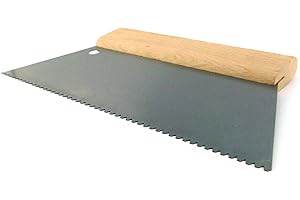 Schwan Kleberspachtel, Stahl, 180/250 mm, Buchenholzrücken, A1-A5, B1-B4(S4), B11, C1-C5, Ungezahnt, TBK für Bodenbelag, Parkett, Fliesen