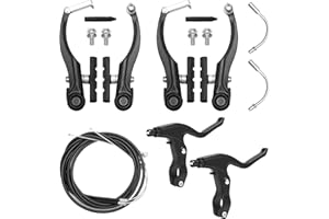 UOCAI Set di freni per bicicletta, set di freni per bicicletta, in alluminio, a V, freni anteriori, posteriori, per Shimano, mountain bike, freno a V, set di ricambio per la maggior parte delle