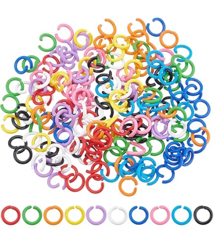 Lot De 360 Anneaux De Jonction Fermés En Argent - 4 Tailles (6,8,10,12mm) - Pour Fabrication De Bijoux DIY (Bracelets, Colliers...)