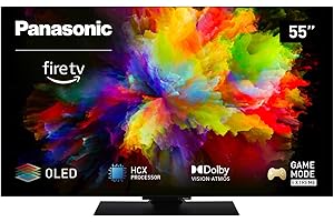 Panasonic TV-55Z80AEZ, Série Z80 55 Pouces 4K Ultra HD OLED Smart TV, 2024, Fire TV, Dolby Vision & Atmos, Mode Jeu Extreme, Controle Vocal Alexa, Airplay, Noir