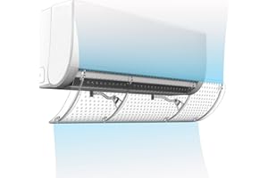 seeYOLO Parabrisas de aire acondicionado, amortiguador transparente, adecuado para aire frío y caliente, Filtro antibacteriano, Deshumidificador, 90x27cm